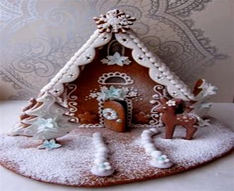 Christmas Gingerbread House, Christmas, Brown, White, Snow, Gingerbread ...