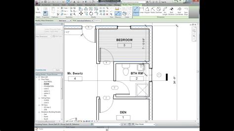 Revit tutorial Dimensioning floor plan - YouTube