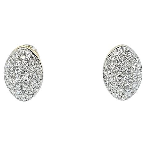 CARTIER Pave Diamond Stud Earrings at 1stDibs