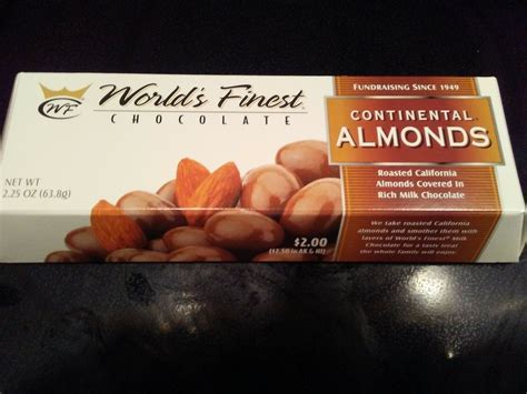 WORLD'S FINEST CHOCOLATE Continental Almonds Covered in Milk Chocolate ...