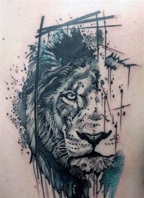 10+ Abstract Lion Tattoo Designs & Ideas | PetPress | Lion chest tattoo, Abstract lion, Lion ...