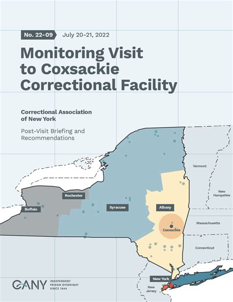 Correctional Association of New York Releases Visit Report on Coxsackie Correctional Facility ...