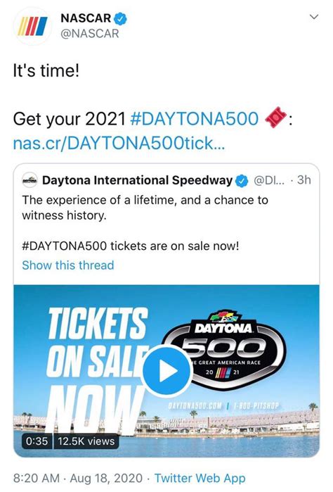 2021 Daytona 500 now selling tickets. | NASCAR Amino