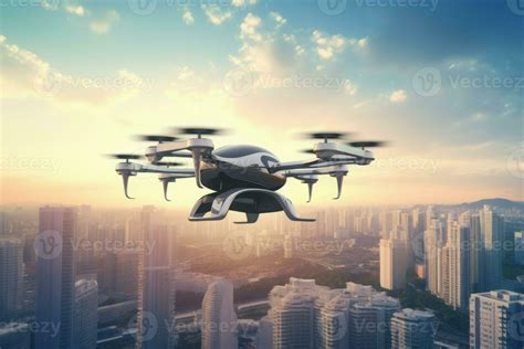 Futuristic drone delivery flying. Generate Ai 29380923 Stock Photo at ...