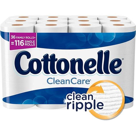 Cottonelle CleanCare Family Roll Toilet Paper (Pack of 36 Rolls), Bath ...