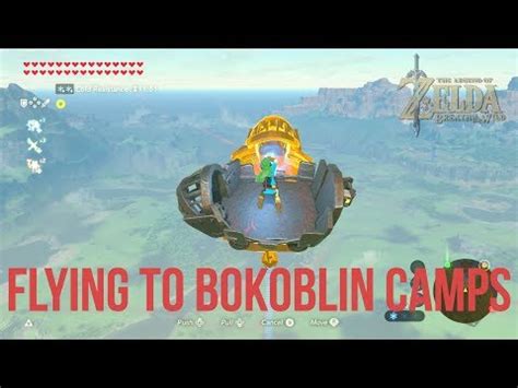 The Legend of Zelda Breath of the Wild - FLYING TO GOLD BOKOBLIN CAMPS - YouTube