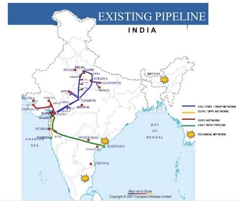 india map labeling h v j natural gas pipeline - Brainly.in