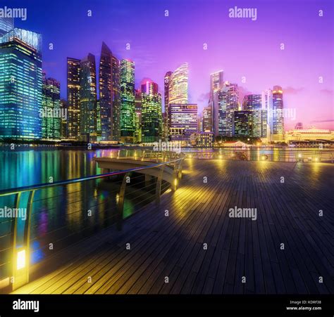 Singapore skyline background Stock Photo - Alamy