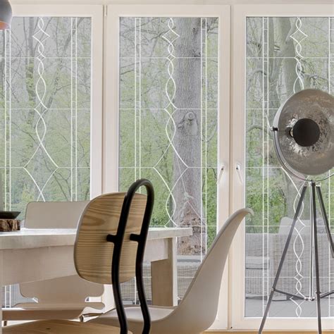 Allure Leaded Glass | See Through/Clear Window Film (Static Cling) | Window Film World