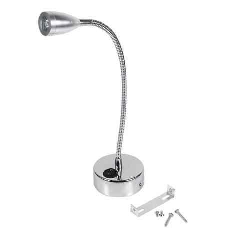 Domqga 3W 85-265V Modern Silver LED Wall Lamps Flexible Gooseneck Bedroom Bedside Reading Light ...