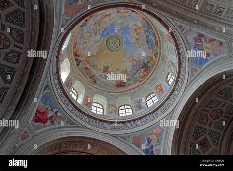 Dome inside the Eger Basilica (Cathedral Basilica of St. John the ...