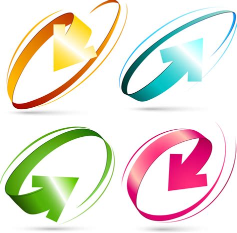 Circle arrow set Free vector in Adobe Illustrator ai ( .ai ) vector illustration graphic art ...