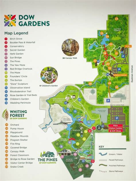 Dow Gardens Map | Fasci Garden