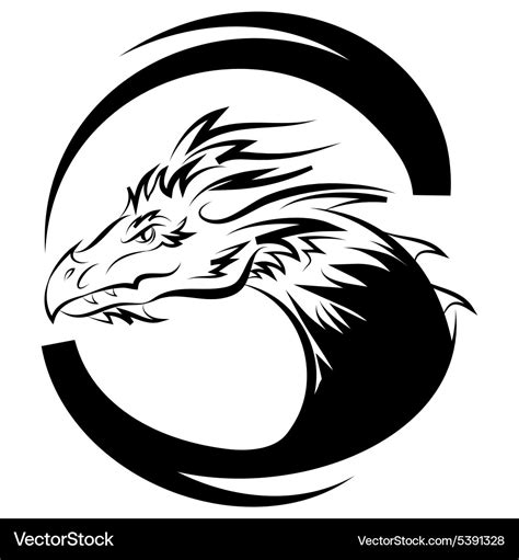 Dragon logo design template dragon icon Royalty Free Vector