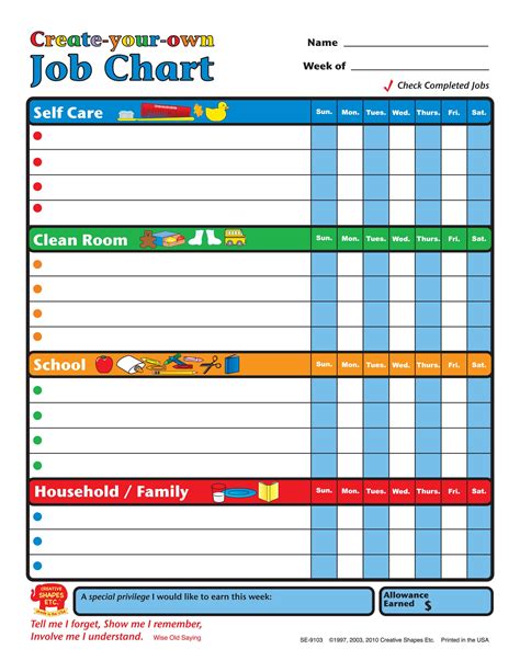 Job Chart - Create Your Own - Walmart.com