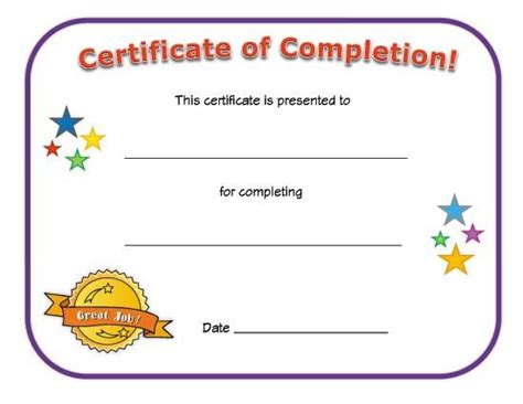 Free Printable Certificate Templates, Certificate Of Completion ...