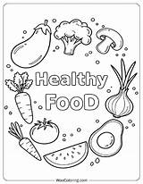 Healthy Vegetables Coloring Pages sketch template