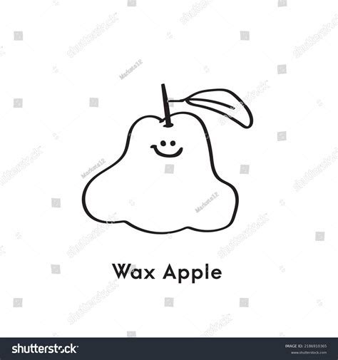 Cute Cartoon Fruit Wax Apple Stock Vector (Royalty Free) 2186910365 ...