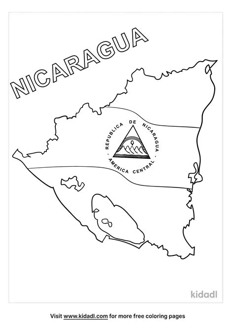 Free Nicaragua Flag Coloring Page | Coloring Page Printables | Kidadl