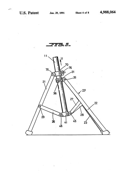 Patent US4988064 - Tiltable tripod stand - Google Patents