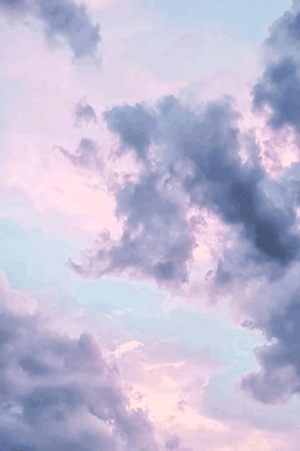 Purple Aesthetic Clouds Gif - gif