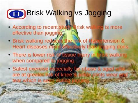 Brisk walking benefits