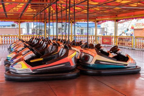 Bumper Cars or Dodgems at a Funfair or Amusement Park Editorial Stock Image - Image of ride ...