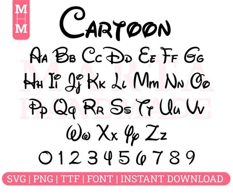 Cartoon Font SVG Mouse Font SVG Font Svg Font Mouse - Etsy