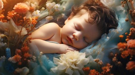 Premium AI Image | Baby sleeping in cocoon Newborn photo Baby girl Baby boy