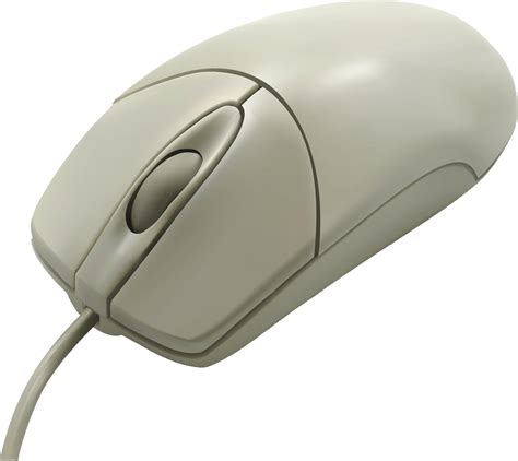 Vintage White Computer Mouse transparent PNG - StickPNG