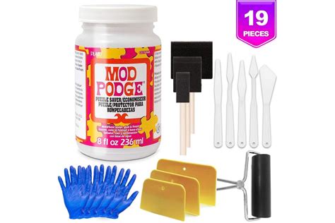 Mod Podge Puzzle Saver Glue Kit, Adhesive Brushes for Jigsaw Puzzles, Boards, Mats, with Pixiss ...