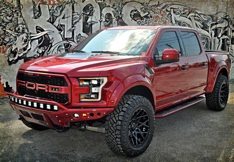 2017 Ford F-150 Svt Raptor Custom Show Truck Crew Cab Ruby Red Lowered F150, F150 Lifted, Ford ...