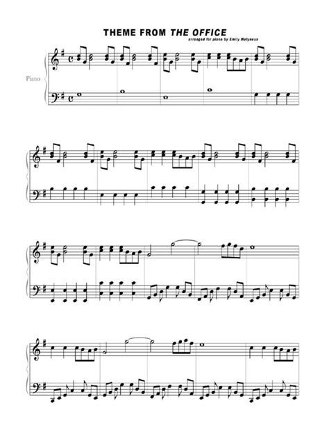 18441288 the Office Theme Song Piano Sheet Music