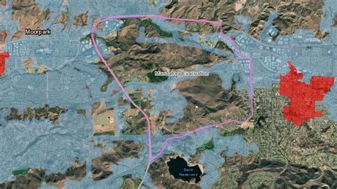 Evacuation Map For The Ventura Fire