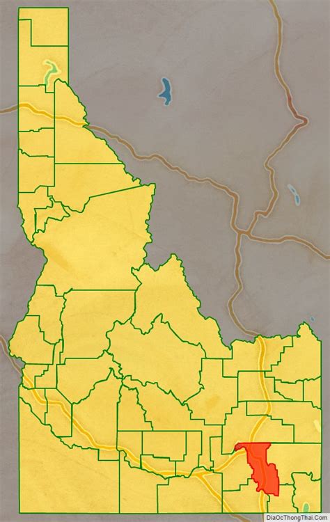 Map of Bannock County, Idaho