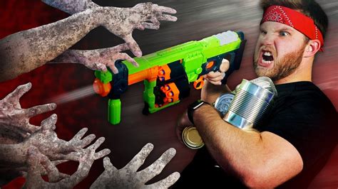 NERF Zombie Apocalypse Survival Challenge! - YouTube