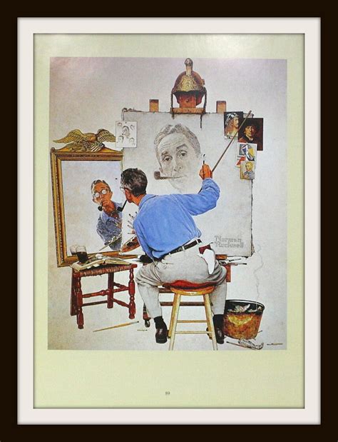 Norman Rockwell Art Print Triple Self Portrait Unframed 1960 - Etsy