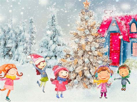 Noël Blanc. Villancico Blanca Navidad en francés para niños