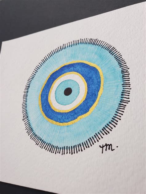 Evil Eye Painting Evil Eye Original Painting Watercolor | Etsy