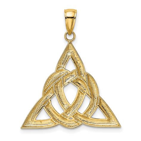 14k Yellow Gold Celtic Trinity Knot Symbol Pendant 2.56gr | eBay