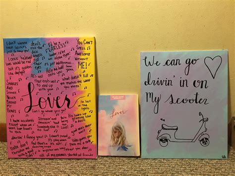 🔞Acrylic Paintings inspired by Lover! Yes there is one lyric I got wrong which I am mad about “I ...