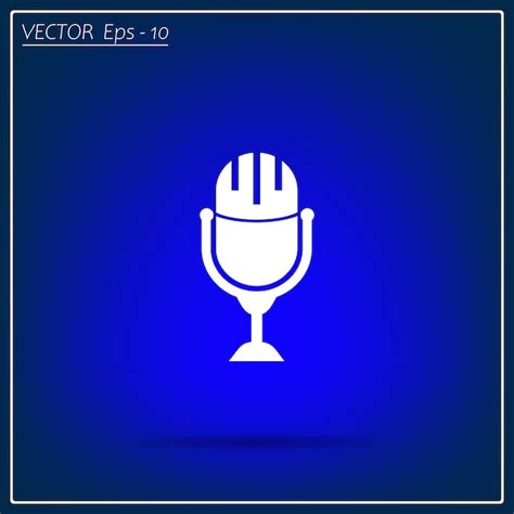 Premium Vector | Microphone web icon flat design