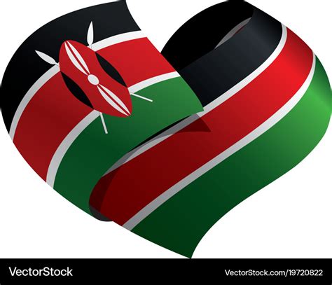 Kenya flag Royalty Free Vector Image - VectorStock