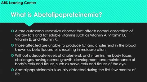 Abetalipoproteinemia - YouTube