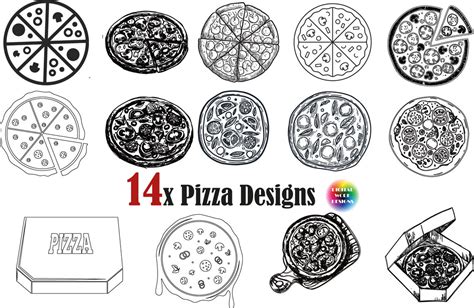 14x Pizza SVG Pizza Box Svg Pizza Logopizza Clipart Pizza | Etsy