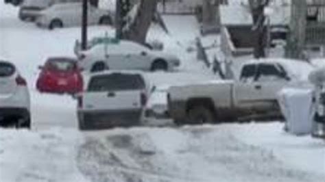 Icy road causes domino effect of car crashes in Pendleton, Oregon | US News | Sky News