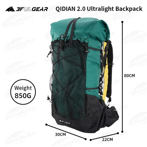 3F UL GETRIEBE QIDIAN 2,0 Outdoor 40L + 16L Ultraleicht Rucksack Frauen/Männer Mode Hohe ...