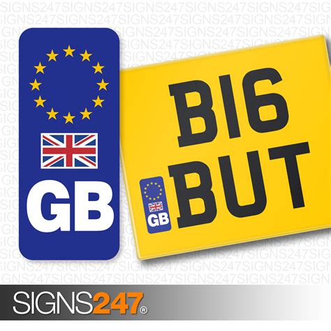 GB NUMBER PLATE STICKER WITH UK FLAG For Motorcycles / Motorbikes EU European 7104531779985 | eBay