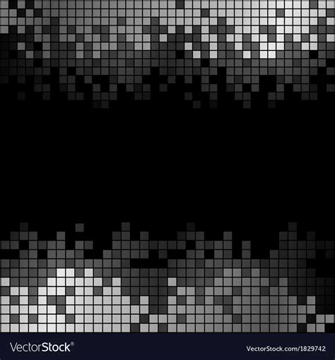 Abstract background with black and white pixels Vector Image