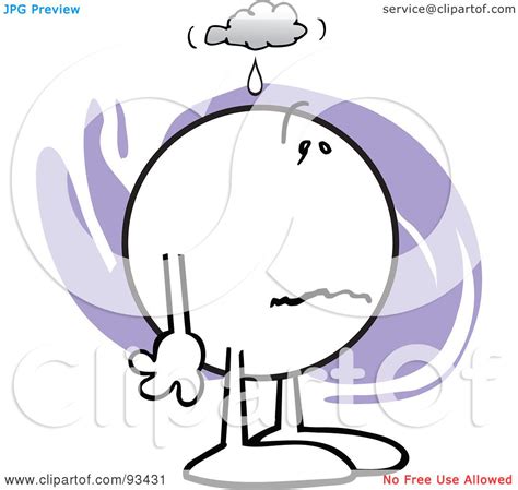 Royalty-Free (RF) Clipart Illustration of a Moodie Character Feeling Under The Weather by Johnny ...